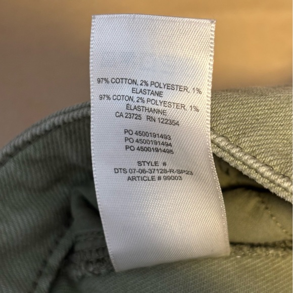 Aritzia Wilfred Free Modern Cargo Pants Storm Green 16 - Cotton Stretch Khaki - Picture 11 of 12